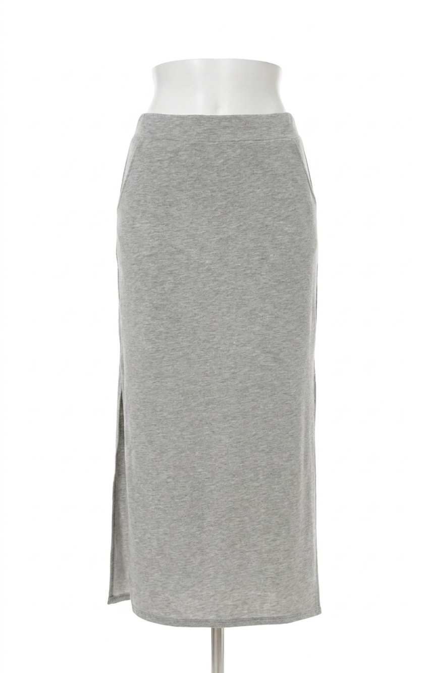 NEW SADIE & SAGE break a sweat maxi skirt in heather grey